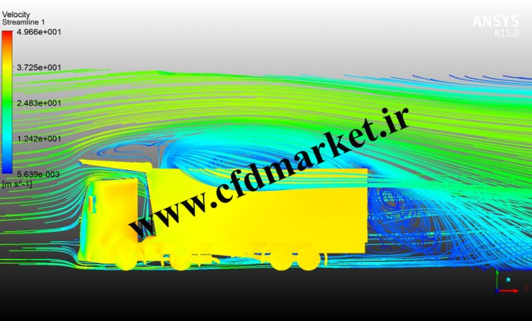 شبیه سازی آیرودینامیکی کامیون و محاسبه نیروی درگ