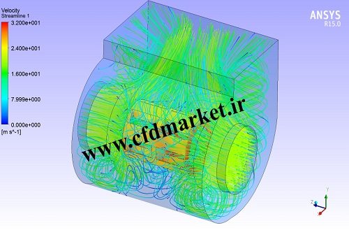 شبیه سازی فن سانتریفیوژ دو طرفه توسط انسیس فلوئنت