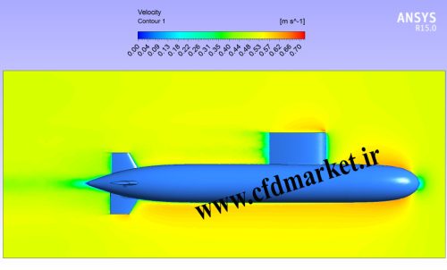 شبیه سازی زیردریایی و محاسبه نیروی درگ توسط فلوئنت